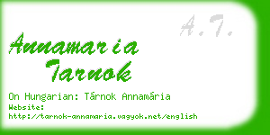 annamaria tarnok business card