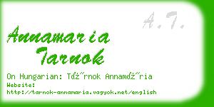 annamaria tarnok business card